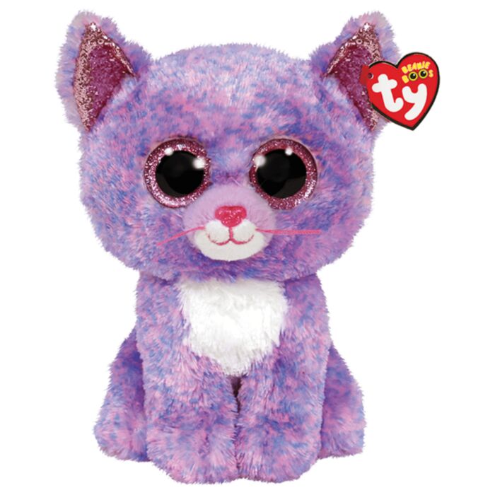 TY Beanie Boos Cassidy Χνουδωτή Γατούλα Λιλά 23εκ