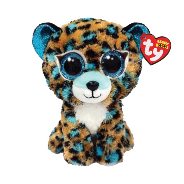 TY Beanie Boos Cobalt Χνουδωτή Λεοπάρδαλη Πολύχρωμη 15εκ