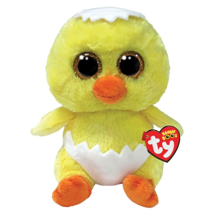 TY Beanie Boos Peetie Plush Chick In Egg Yellow 15cm