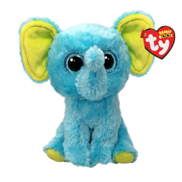 TY Beanie Boos Trunkles Χνουδωτό Ελεφαντάκι Γαλάζιο 15εκ