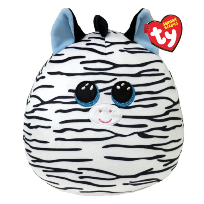 TY Squishy Beanies Xander Zebra Black & White 38cm