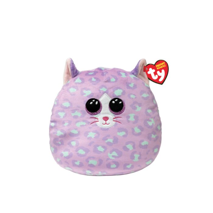 TY Squishy Beanies Cassidy Cat Purple 25cm