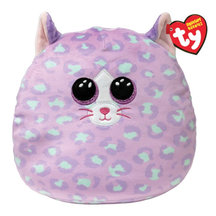 TY Squishy Beanies Cassidy Cat Purple 30cm