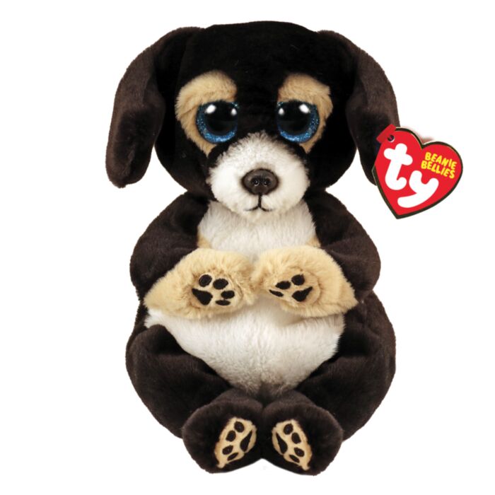 TY Beanie Bellies Ranger Plush Dog Black 15cm