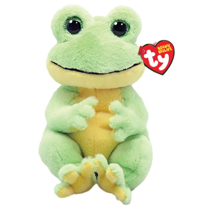 TY Beanie Bellies Snapper Plush Frog Green 15cm