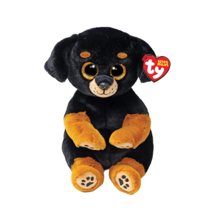 TY Beanie Bellies Randi Plush Rottweiler Brown 15cm