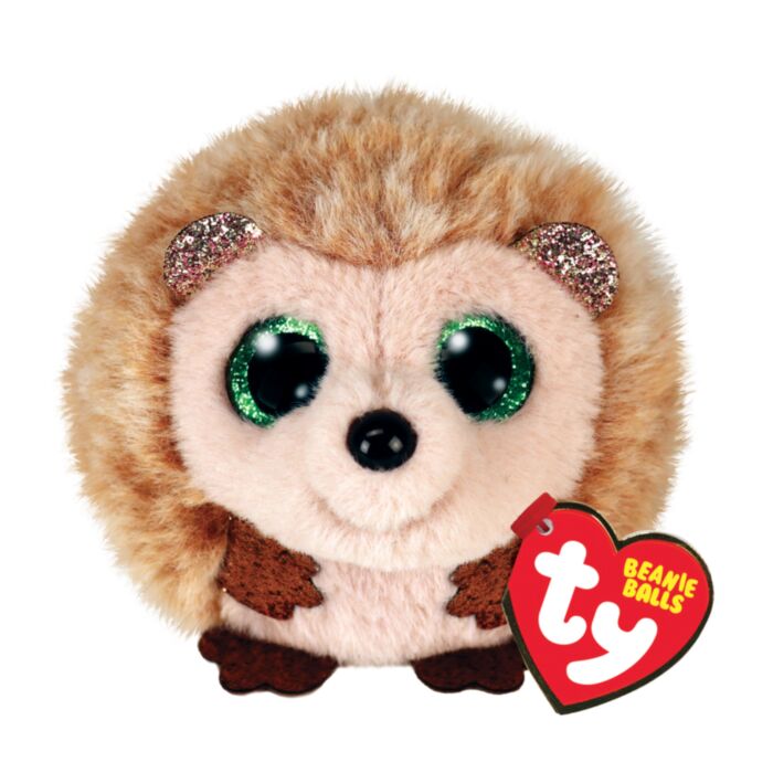 TY Beanie Balls Hazel Plush Hedgehog Brown