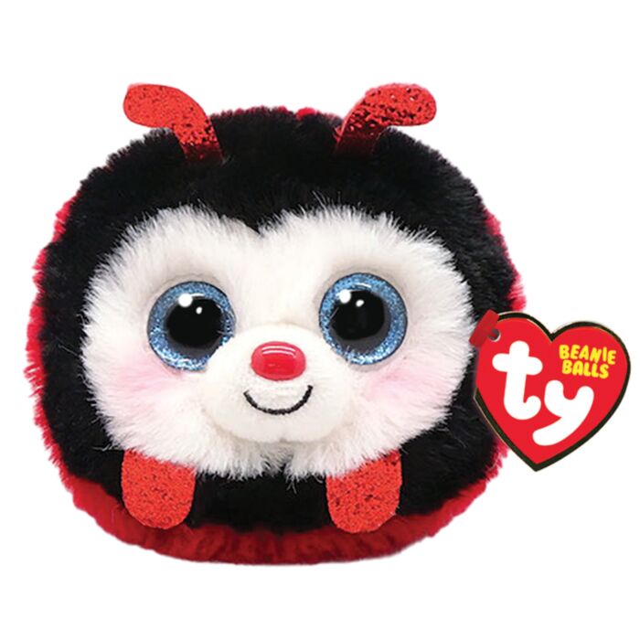 TY Beannie Balls Izzy Plush Ladybug Red & Black