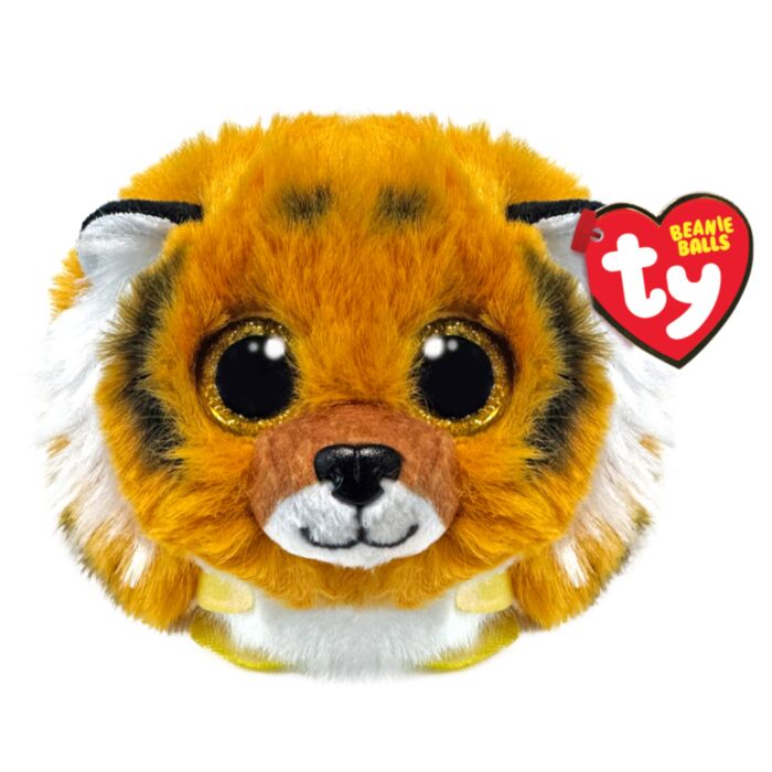 TY Beannie Balls Clawsby Plush Tiger Brown