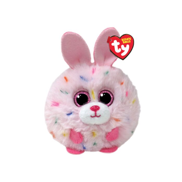 TY Beannie Balls Strawberry Plush Bunny Pink