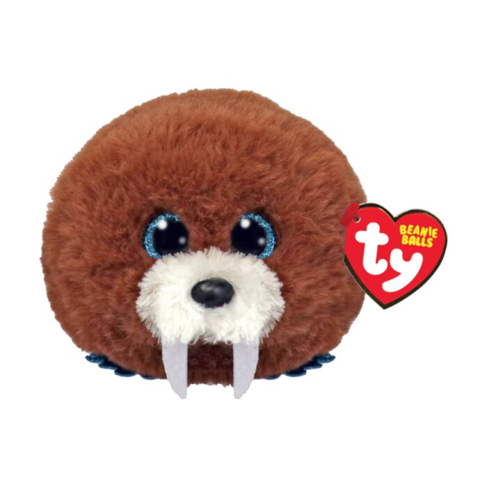 TY Beannie Balls Hank Plush Walrus Brown