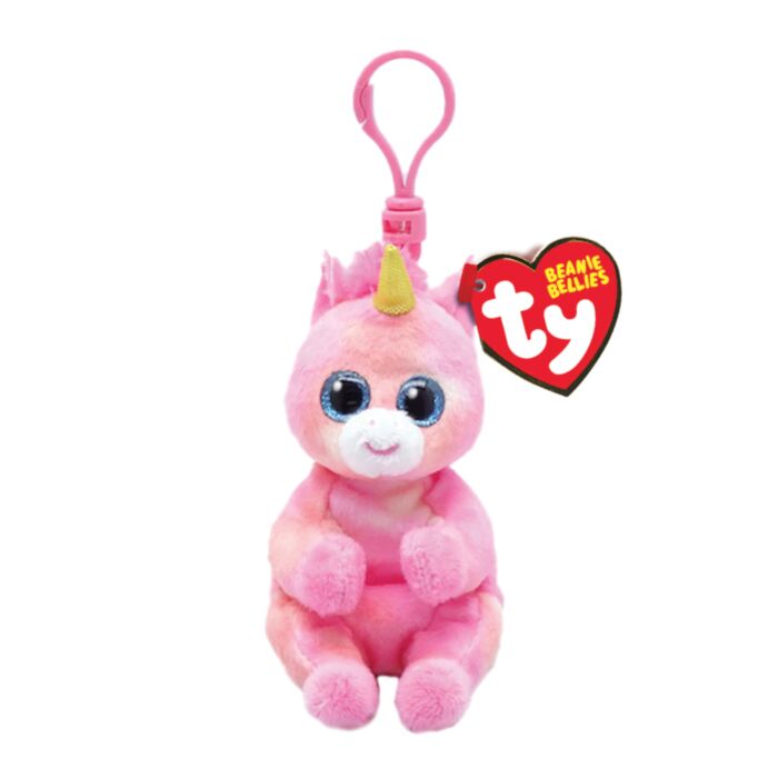 TY Beanie Bellies Skylar Plush Clip Unicorn Pink 8.5cm