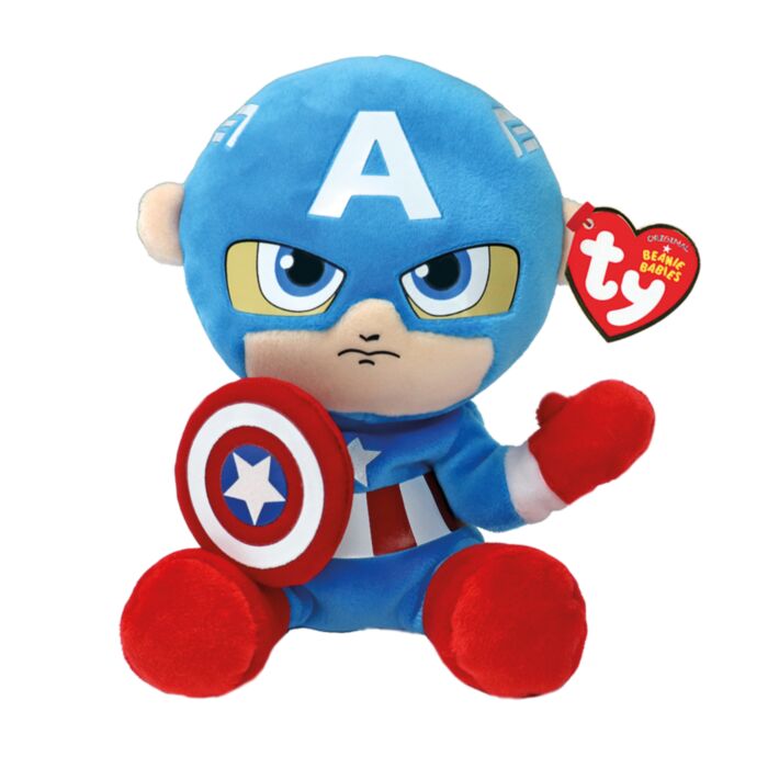 TY Beanie Babies Χνουδωτό Captain America 15εκ