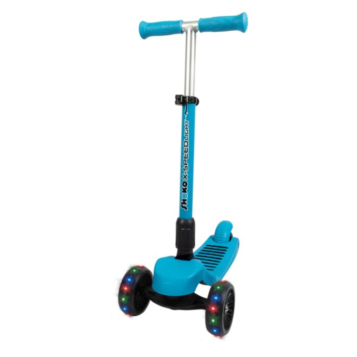 Shoko Kids Scooter X-Speed Light With 3 Wheels And Led Light Blue Color For Ages 5+