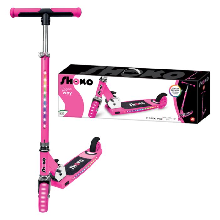 Shoko Kids Scooter Flex Pro With 2 Wheels Fuchsia Color For Ages 5+