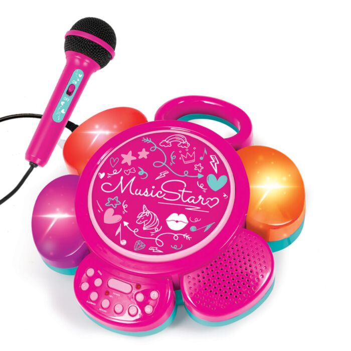 Music Star Karaoke With Light-Up Base And 2 Build-In Melodies For Ages 3+