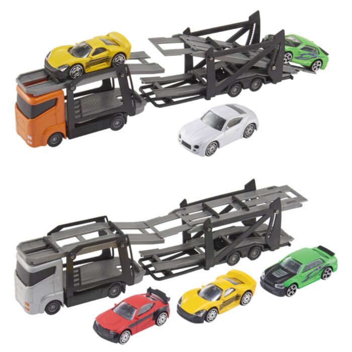 Teamsterz Car Transporter with Die-Cast Cars For Ages 3+