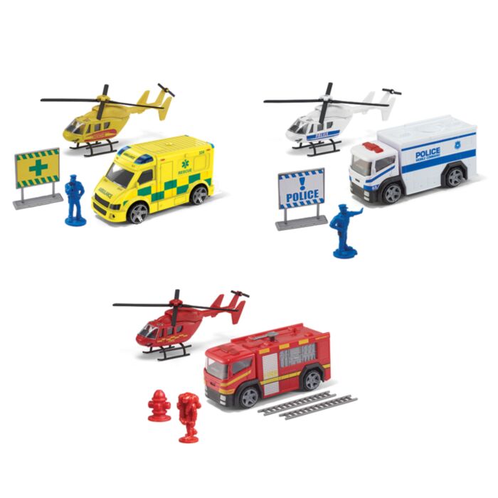 Teamsterz Emergency Team Set with Die-Cast Vehicles For Ages 3+