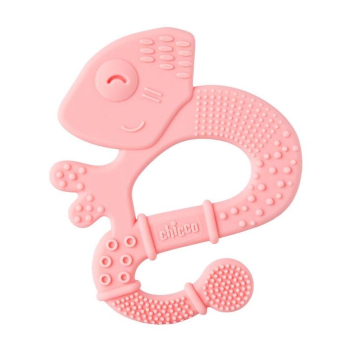 Chicco Baby Silicone Teething Ring Pink for 2+ Months